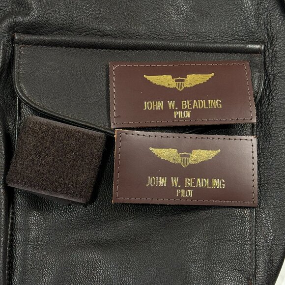 Cockpit U.S.A.F. 21st Century A-2 Jacket Goatskin Leather Black Mens 38 USA NWT - Picture 13 of 16